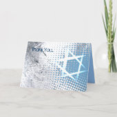 SILVER TEXTURE STARありがとうあいさつカード サンキューカード (正面)