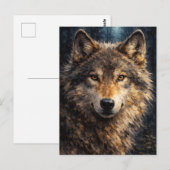 Silver Timber | Wolf Wildlife Art | ポストカード (正面/裏面)
