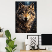 Silver Timber | Wolf Wildlife Art | Poster ポスター (ホームオフィス)