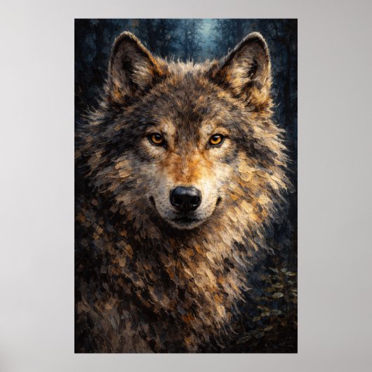 Silver Timber | Wolf Wildlife Art | Poster ポスター (正面)