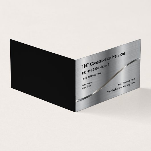 Silver Tone背景建築サービス 名刺 (外部)