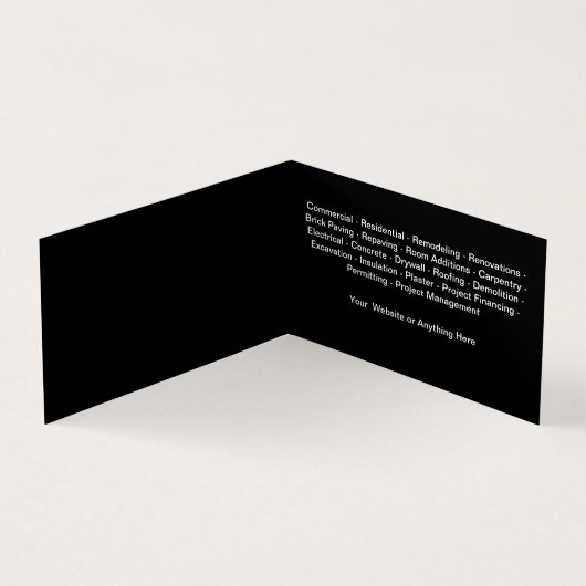 Silver Tone背景建築サービス 名刺 (内部)