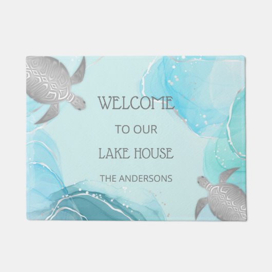 Silver Turtles Beach Style ドアマット (正面)