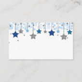 Silver Twinkle Twinkle Star - Diaper Raffle Card エンクロージャーカード (裏面)