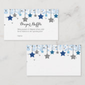 Silver Twinkle Twinkle Star - Diaper Raffle Card エンクロージャーカード (正面/裏面)