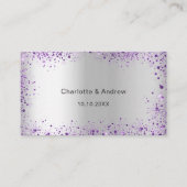 Silver violetの結婚応答サイトQR RSVP エンクロージャーカード (正面)