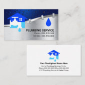 Silver Water Pipeline Leaking Water 名刺 (正面/裏面)