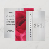 Silver Wedding Anniversary Invitation 招待状 (正面/裏面)