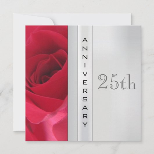 Silver Wedding Anniversary Invitation 招待状 (正面)