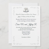 Silver Wedding Bells Wedding Invitation 招待状 (正面)