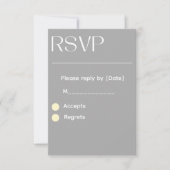 Silver Wedding RSVP Card – Editable 3.5x5 RSVP  (正面)