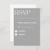 Silver Wedding RSVP Card – Editable 3.5x5 RSVP  (正面/裏面)