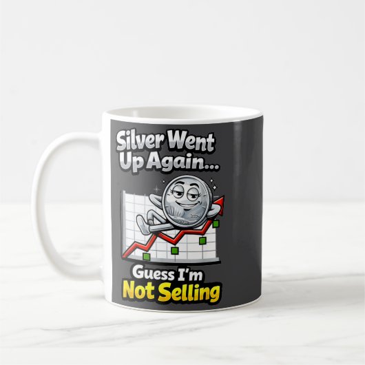 Silver Went Up Again Funny Not Selling Stacker  コーヒーマグカップ (左)