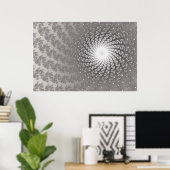Silver Whirlpool2 Poster ポスター (ホームオフィス)