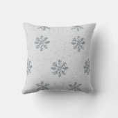 Silver White Christmas Winter Trees クッション (裏面)
