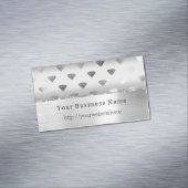Silver White Diamonds Business name website マグネット名刺 (インサイチュ)