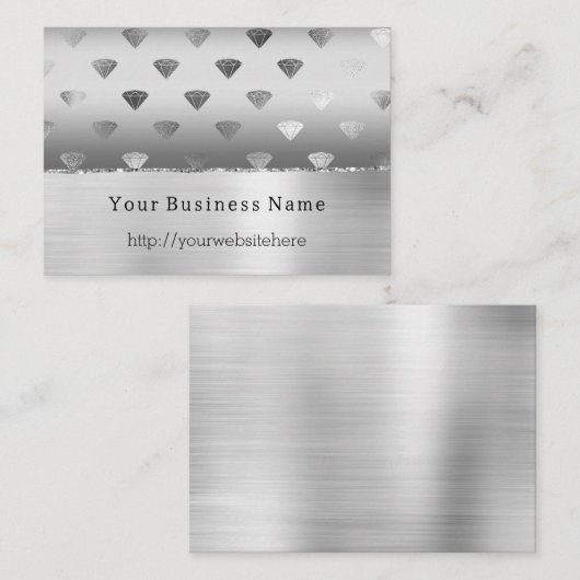 Silver White Diamonds Business name website 名刺 (正面/裏面)