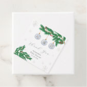 Silver Winter Clothesline Ornaments Baby Shower  フェイバータグ (インサイチュ)