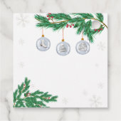 Silver Winter Clothesline Ornaments Baby Shower  フェイバータグ (裏面)