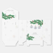 Silver Winter Clothesline Ornaments Baby Shower フェイバーボックス (見開き)