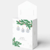 Silver Winter Clothesline Ornaments Baby Shower フェイバーボックス (見開き)