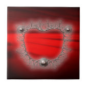Silver Wireframe Mandelbrot Fractal タイル (正面)
