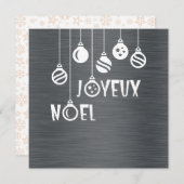 Silver wish card "Joyeux Noel" シーズンカード (正面/裏面)