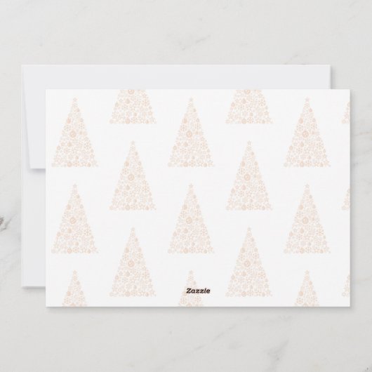 Silver wish card New Year with tree & balls シーズンカード (裏面)