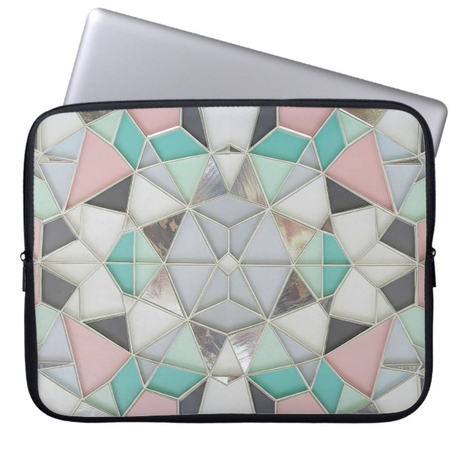 silver with abit of pink ラップトップスリーブ (正面)