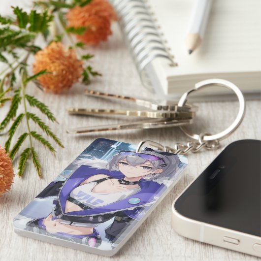 Silver Wolf fan art 1 キーホルダー (正面右)