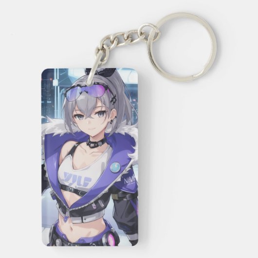 Silver Wolf fan art 1 キーホルダー (裏面)