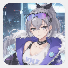 Silver Wolf fan art 1 スクエアシール