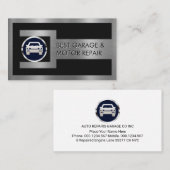 Silver Wrench Frame On Car Nut Logo 名刺 (正面/裏面)