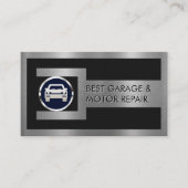 Silver Wrench Frame On Car Nut Logo 名刺 (正面)