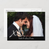 Silver XOの写真ありがとう ポストカード (正面/裏面)