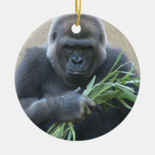 Silverbackのゴリラのオーナメント セラミックオーナメント