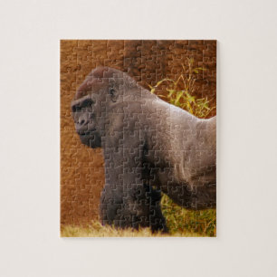 Silverbackのゴリラの写真のパズル ジグソーパズル