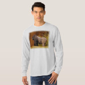 Silverbackのゴリラの写真の長袖のTシャツ Tシャツ (正面フル)