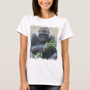 Silverbackのゴリラの女性Tシャツ Tシャツ