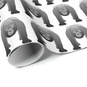 Silverbackのゴリラの漫画 ラッピングペーパー (ロールコーナー)