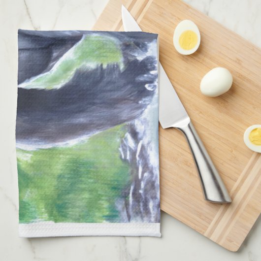 Silverbackのゴリラ キッチンタオル (四つ折り)