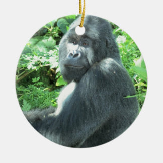 silverbackのゴリラ セラミックオーナメント