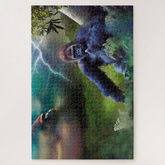 SILVERBACK GORILLA JUNGLE ENLIGHTENMENT ジグソーパズル (縦)