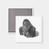 Silverback Gorilla Magnet ゴリラのマグネット マグネット (正面/裏面)