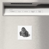 Silverback Gorilla Magnet ゴリラのマグネット マグネット (インサイチュ (食洗機))