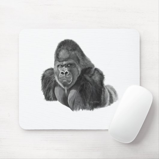 Silverback gorilla mouse pad ゴリラのマウスパッド マウスパッド (マウス)