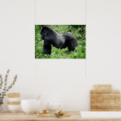 Silverback gorilla poster print ポスター (キッチン)