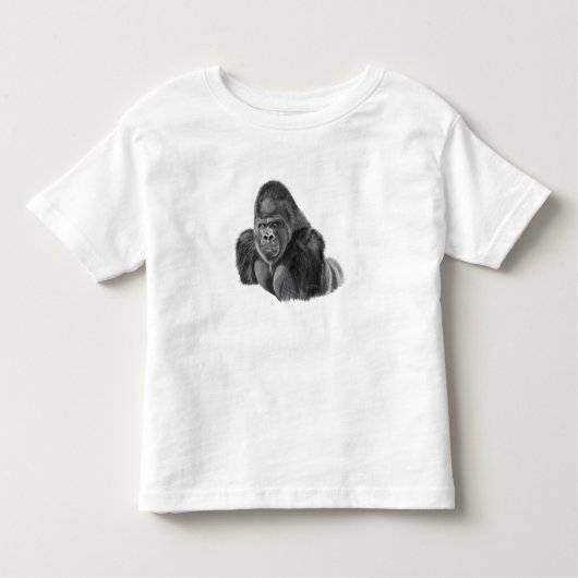 Silverback Gorilla T-shirt ゴリラのTシャツ トドラーTシャツ (正面)