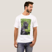 Silverback Lowland Gorilla、Gorilla gorilla、 Tシャツ (正面フル)