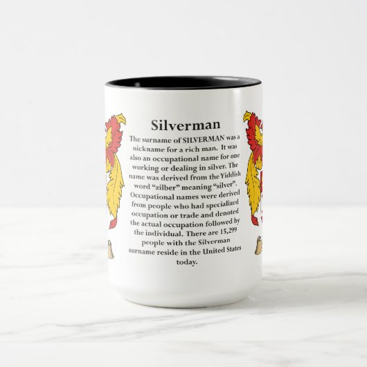 Silverman家族の紋章付き外衣 マグカップ (中央)